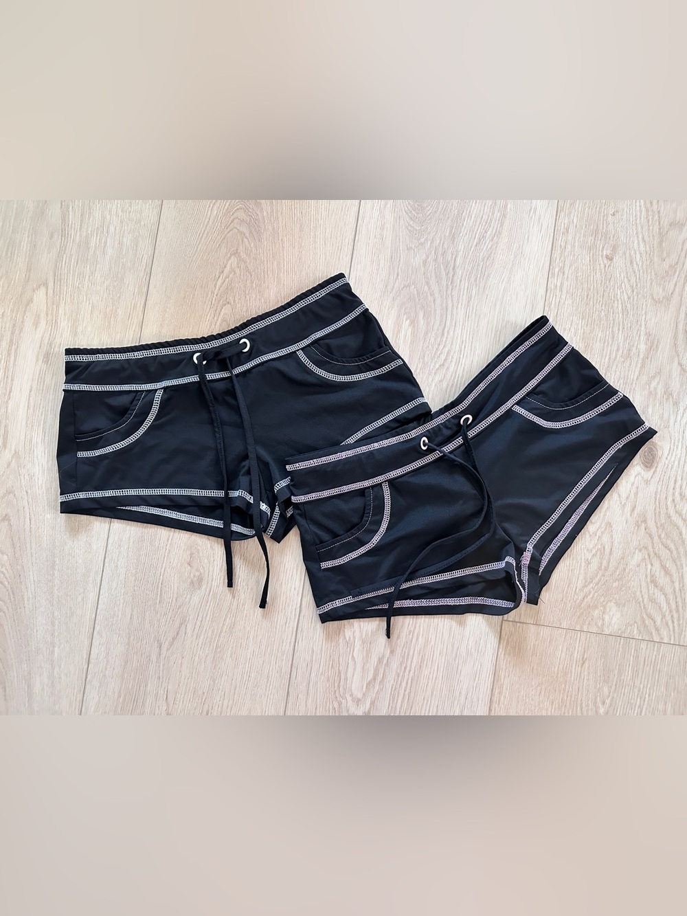 Bundle of 2 Black stretchy shorts! Fits Sizes S-M (4-7) Very flattering on! 💖